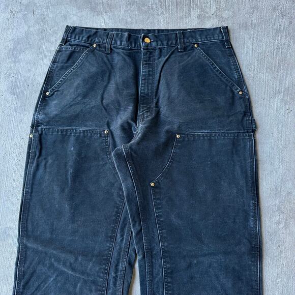 Vintage Y2K Carhartt black double knee work wear carpenter pants - Picture 2 of 7